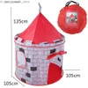 Tende giocattolo Tende giocattolo Bambini Ragazzo Cubby Casa da gioco Regali per bambini Tenda da gioco Tenda pieghevole portatile Prince Tenda da esterno per interni Tende giocattolo Castello Q231220 L240313