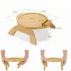 クッション1 PC Bamboo Sofa Arm Tray Table with Mobile Holder foldable Couch Armrest Clip Tray for Drinks Cupボウルデザートティーホルダーホーム