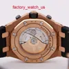 AP Fancy Watch Highend Watch Epic Royal Oak Offshore 26470OR Мужские часы с черным лицом Хронограф из розового золота 18 карат Автоматический механический Швейцарское имя Часы Диаметр