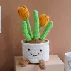 Knitting Crochet Wool Tulip Pot Handmade Home Decoration DIY Material Kit Crochet Supplies