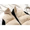 Trench da donna 2024 Gilet in cotone piumino scaldino per il corpo Cappotto con cerniera gilet spesso bianco allentato