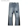 Jeans pour hommes Designer Galeries Jeans Depts Pantalons pour hommes Mode Trou Splash Ink Graffiti Imprimer Tissu lavé High Street Femmes Casual Plus Taille M-XXL L240313