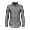 Men's Casual Shirts Snakeskin Bronzing Printed Shirt Spring And Autumn Lapel Long-sleeved Single-breasted Slim Club Wear