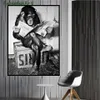 Pinturas engraçado macaco negócio pintura de lona leitura spaper cartaz e impressão preto branco arte imagem banheiro banheiro decor251s