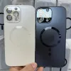 10 Stück magnetische Nano-Glas-Telefonhülle für iPhone 14 13 12 11 Pro Max Plus mit allen Objektiven schützen mattierte Rückseite für Magsafe