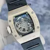 Tourbillon Watch Machinery Watch RM Watch RM010 AG WG Back Diamond 18K Platinum Full Diamond Hollow Automatic Mechanical Watch Man