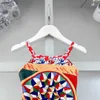 Classics kids one-pieces Swimsuit Designer girls swimwear Size 80-150 CM Colorful diamond pattern child Beach Bikinis Children Swimwears 24Mar