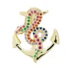 Broches CINDY XIANG zircon cubique cuivre ancre collier broche matériel broche été mode femmes et hommes bijoux