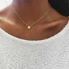 Autre collier ras du cou petit coeur pour femmes chaîne de couleur argent petit collier d'amour pendentif sur le cou bohème collier ras du cou bijoux L24313