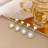 Stud Earrings 925 Silver Needle Trend Korean Style Color Simple Pearl Ear Clasp Hoop For Women Fine Elegance Jewelry Gifts