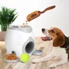 Mangeoire automatique pour animaux de compagnie Interactive Fetch Tennis Ball Launcher Dog Training Toys Lancer Ball Machine Pet Food Emission Device LJ201290Q