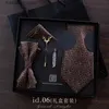 Neck Ties High quality tie gift box set for mens groom business attire vintage bow tie Korean version birtay gift casual L240313