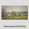 Large Canvas Art Hand Painted Oil Paintings Claude Monet IYDE Park Landscape Garden Picture for Living Room Decor197t