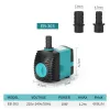 Pumps Submersible Water Pump 3W 6W 10W 15W 25W 35W 50w 60W 2203000L/H 220V Aquarium Fish Pond Tank Temperature Control Clean Spout