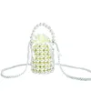 Small and High-end Handmade Diy Beaded Pearl Bag Pen Holder Handbag Woven Phone Crossbody Bag