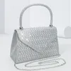 Nova bolsa de ombro deslumbrante com lantejoulas cheias de diamantes da moda de alta qualidade com strass bolsa crossbody versátil e de grande capacidade com corrente bolsa feminina