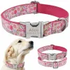 Collars AiruiDog Adjustable Dog Collar Personalized Name Engraved Nylon Small Medium Large Dogs