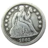 US Liberty Seated Dime 1860 P S Craft Silver Plated Copy Coins metal dies manufacturing factory 3335