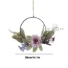Decorative Flowers Hanging Ornament For Door Artificial Wild Daisy Wreath With Leaves Inviting Wreaths Room Hang Ornaments Wedding Wall