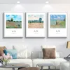 Paintings Monet Oil Painting Nordic Art Poster Including Grass Snow Seaside Canvas Mural Living Room Bedroom Modern Decorat219H