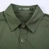 Camisas de algodón de verano Hombres de manga corta Camisa de carga casual Calidad Camisa Militar Overshirt Ropa de marca Blusas de color sólido 5XL 240306