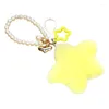 Keychains Lovely Star Keychain Bag Pendant Five Pointed Keyring ryggsäck prydnad