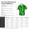 Freizeithemden für Herren, grünes Tiger-Druck-Strandhemd, Herren-Retro-Tier-Sommer-Kurzarm-Muster, lockere, übergroße Blusen, Geschenkidee
