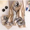 Luxury Silk Scarf Women Vintage Paisley Print Femme Muslim Turkish Hijab Evening Dresses Silk Head Scarf Shawl Foulard1331k