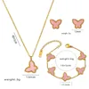 butterfly three-piece fashion simple butterfly necklace butterfly earrings butterfly bracelet set jewelry set gift