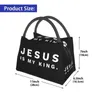 „Jesus ist mein König“, wärmeisolierte Lunchtasche „Faith Christian God“, wiederverwendbare Tragetasche für Mahlzeiten und Lebensmittel, 240313