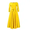 Casual Dresses Women's Spring/Summer Fashionable Style Lace Up African Large Size Long Dress Foreign Trade