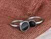 Anillos de racimo FlyMango Trendy OL Estilo Anillo de aniversario para mujeres Niñas 10/12 mm Piedra acrílica negra 316L Joyería de acero inoxidable FR19048