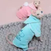 Kleding Haarloze kattenkleding Sfinx Winter Hond Hoodies Voor kleine middelgrote huisdieren Cartoon Kittens Kostuums Chihuahua-kleding Jas Herfst