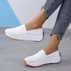 Sapatos casuais mulheres moda apartamentos deslizamento em malha mulher tênis leves primavera outono mocassins femme cesta