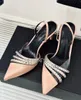 Elegant antico Audrine Women Sandals Shoes Crystal-embelled Pointed Toe Slingback Lady Party Wedding Lady Luxury Walking EU35-43