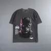 Darcspor Batman Camiseta Estampada Lobo Cabeça Americana Masculina Feminina Esportiva Casual Solta e Respirável Tendência