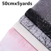 Other Arts And Crafts 50cm 5yards Gauze Yarn Creative Flower Wrapping Bouquet Packaging Material Florist Package Gift Papers Suppl243D