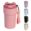 Water Bottles Eco-friendly Reusable Coffee Mug Portable Stainless Steel Insulated With Temperature Display Leak-proof Lid Lanyard Handheld