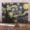 Number Landscape Famous Vintage Van Gogh The Starry Night Paint By Numbers Set Acrylic Paints 40*50 Oil Painting New Handicraft