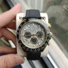 Orologio da uomo Rlx Clean Fatory Cronografo in oro Movimento al quarzo Super Standby Fibbia pieghevole resistente ai graffi ad alta resistenza Sport Tempo libero