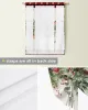 Curtains Christmas Eucalyptus Berries Robin Window Curtain for Living Room Bedroom Balcony Cafe Kitchen Tieup Roman Curtain