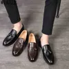 Dres chaussure chaussure formelle noir blanc hommes chaussures habillées en cuir bureau classique marron mocassins élégant luxe italien 220723