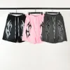 Tatoo Bedruckte Vintage-bedruckte Herren- und Damen-Shorts, halbe Länge, Sommer-Sport-Stil, Herren-Shorts, 3 Farben, Baumwolle