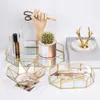 Neue Glas Geometrie Kosmetische Ablage Retro Schmuck Dekoration Organizer Halter Halskette Obst und Dessert Plates197n