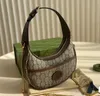 Half Moon Mini Çanta Tasarımcı Çanta Şık Ophidia Serisi Under Embor Çanta Çanta Çanta Metal Zincir Çanta Omuz Çantası Crossbody Bag