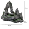 장식 수족관 암석 석재 어항 수지 장식용 액세서리 숨기기 동굴 동굴 인공 로커 하우스 장식품 수족관