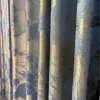 カーテンアメリカンイチョウの葉のカーテン高精度ファブリック贅沢なジャキュードアブストラクトカーテンのためのダイニングルームの寝室のカスタム