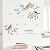 Dessin animé oiseaux branche d'arbre stickers muraux salon chambre décor à la maison pvc stickers muraux bricolage art mural décoratif posters180b