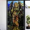 Filmer Custom Made Window Film Stained Glass Sticker, Multicolor Angels Bild, statisk klamring Frostad integritet för kyrkans heminredning