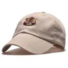 أقنعة كاريكاتير دب للجنسين للبيسبول كاب عتيقة القطن البالغ البالغات Sunshade Hip Hop Snapback Summer Fashion Travel UV Hats Hats